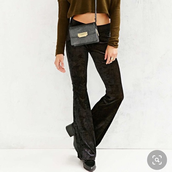 Urban Outfitters Pants - UO Velvet Burnout Flare Pants